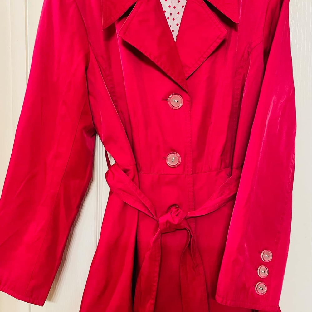 Marvin Richards Fuschia Trench Coat with Belted Waist